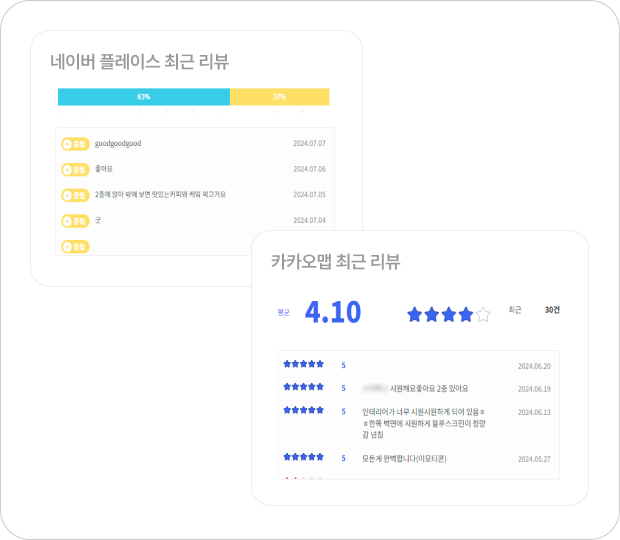 플레이스 리뷰 제공